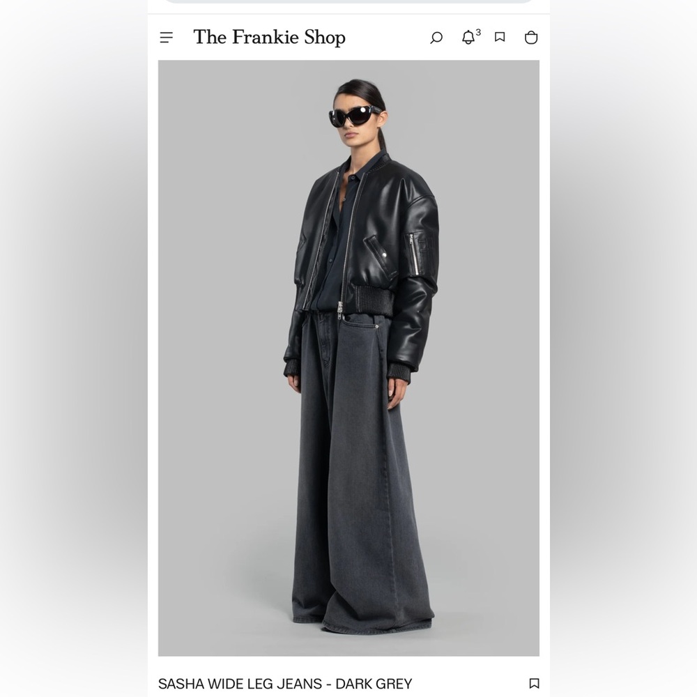 Frankie shop - dark wide leg Sasha Jean